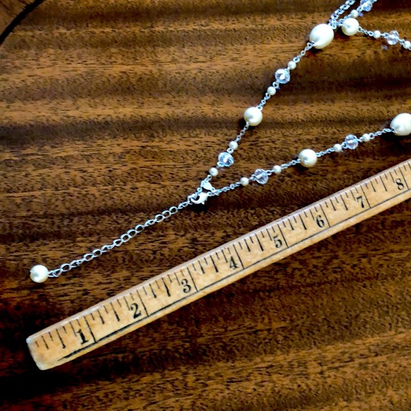 Premier Design bridal collection crystal and pearl multistrand necklace - Picture 15 of 16